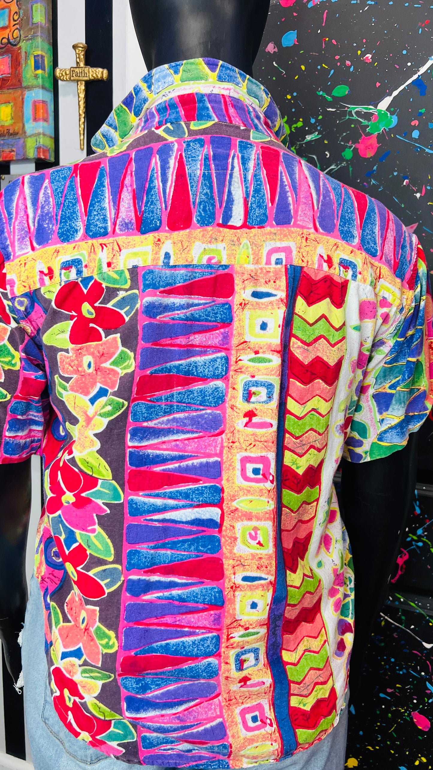 Vintage MixPrint Blouse (12)