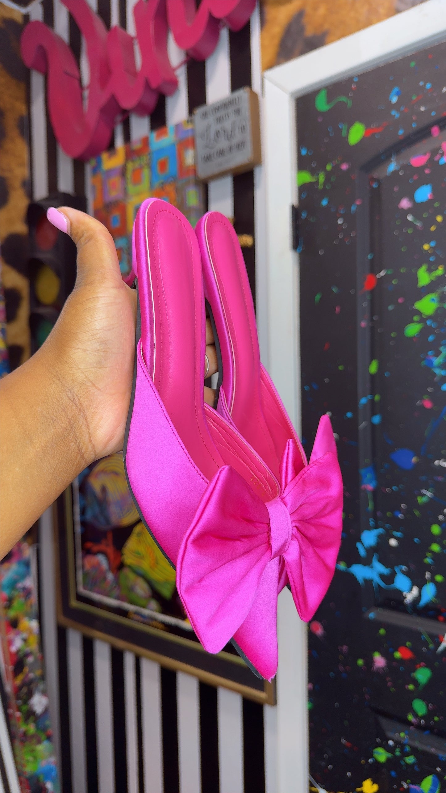 Pink Bow Kitten Heel (9)