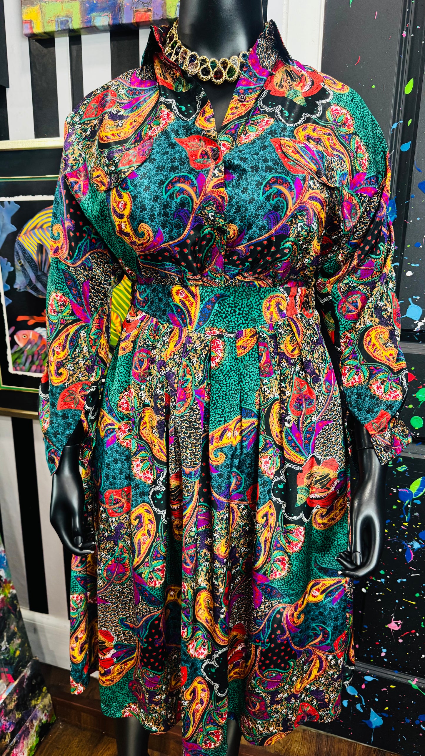 Vintage Abstract Skirt Set (18)