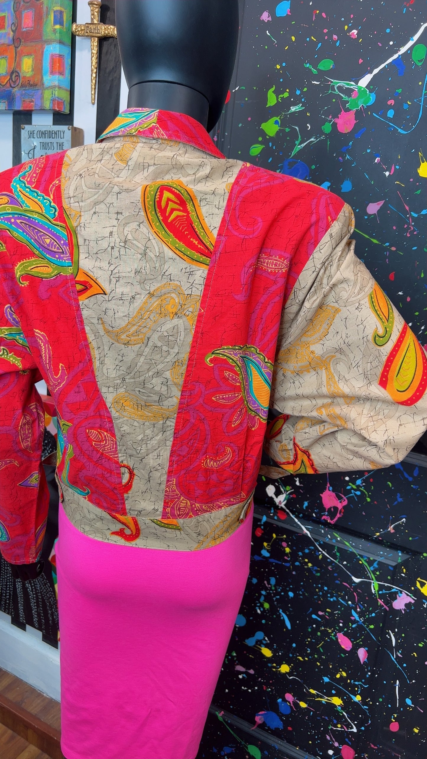 Vintage Western Cropped Blazer Jacket (14)