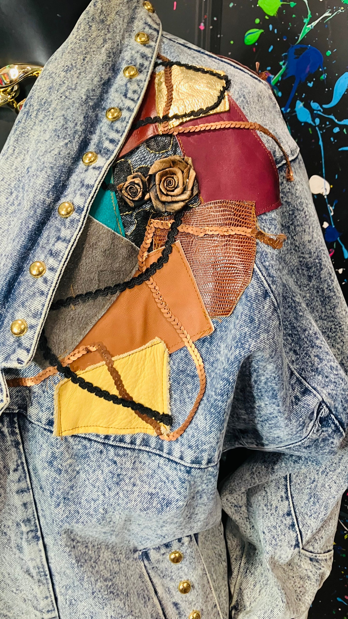 Vintage Studded Denim Coat (20)