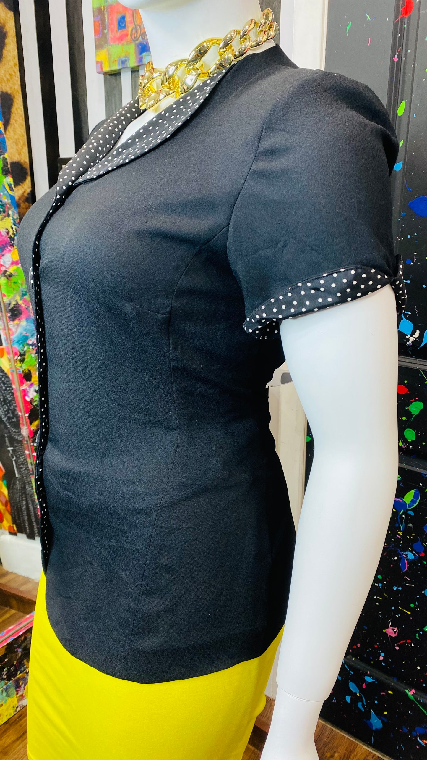 Vintage Polka Dot Collar Blouse (18)