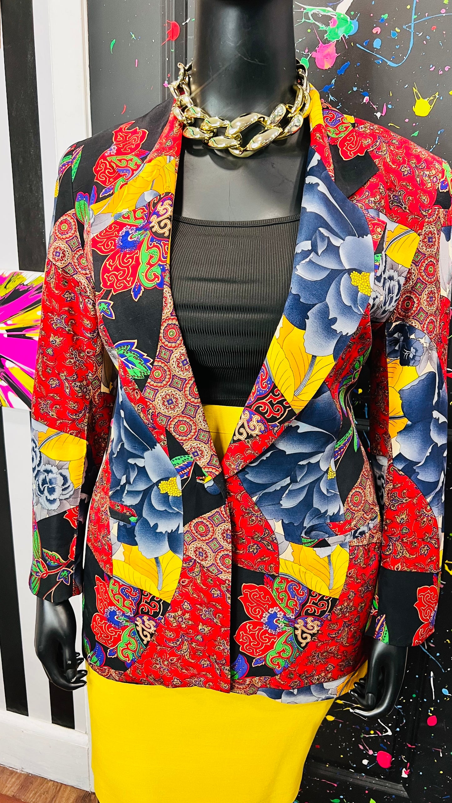 Vintage 100% Silk Blazer (14/16)