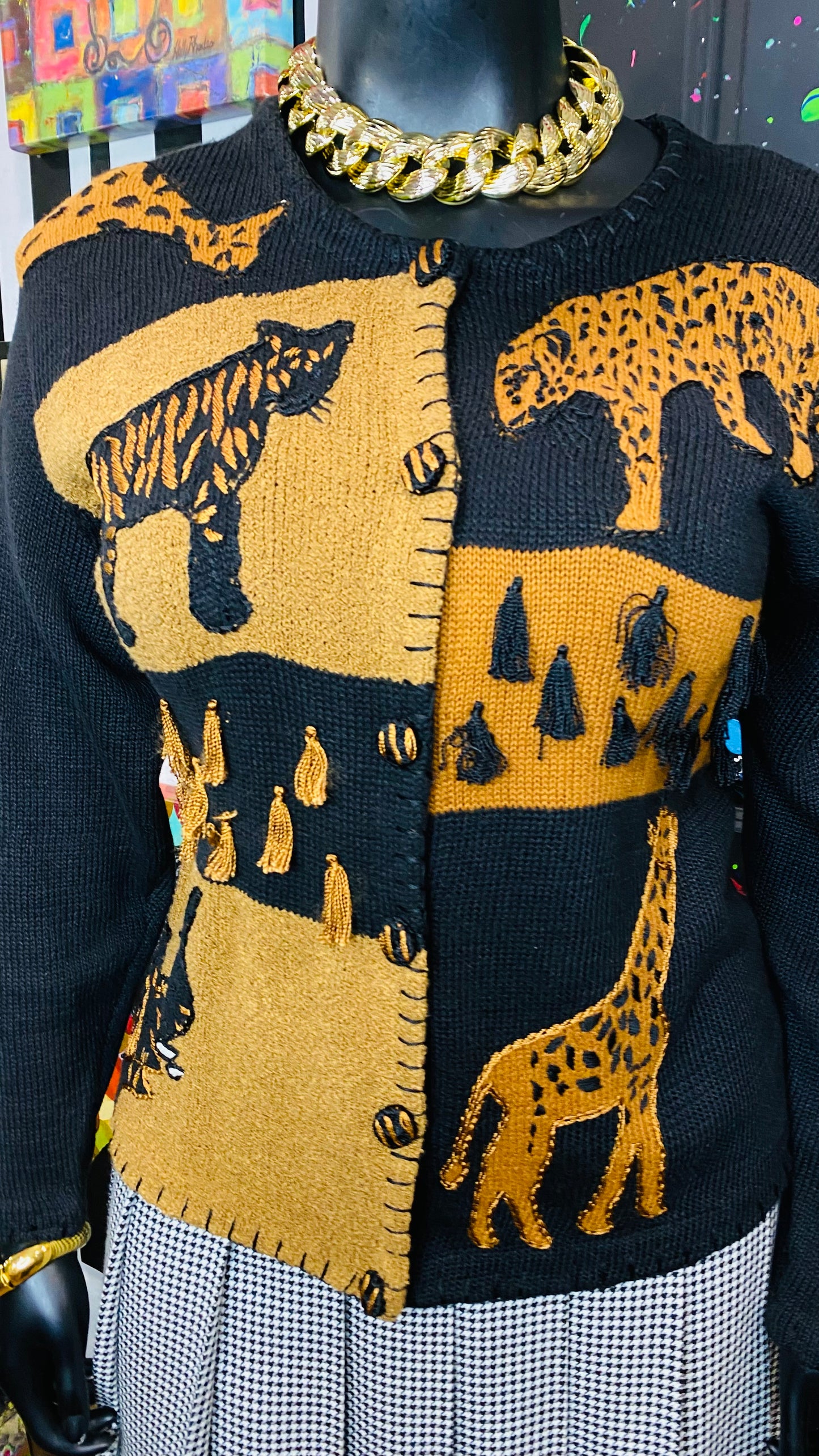Vintage Safari Button Down Sweater (14/16)