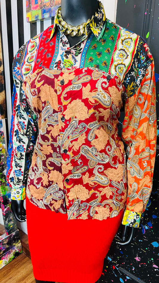 Vintage Rayon MixPrint Blouse (20)