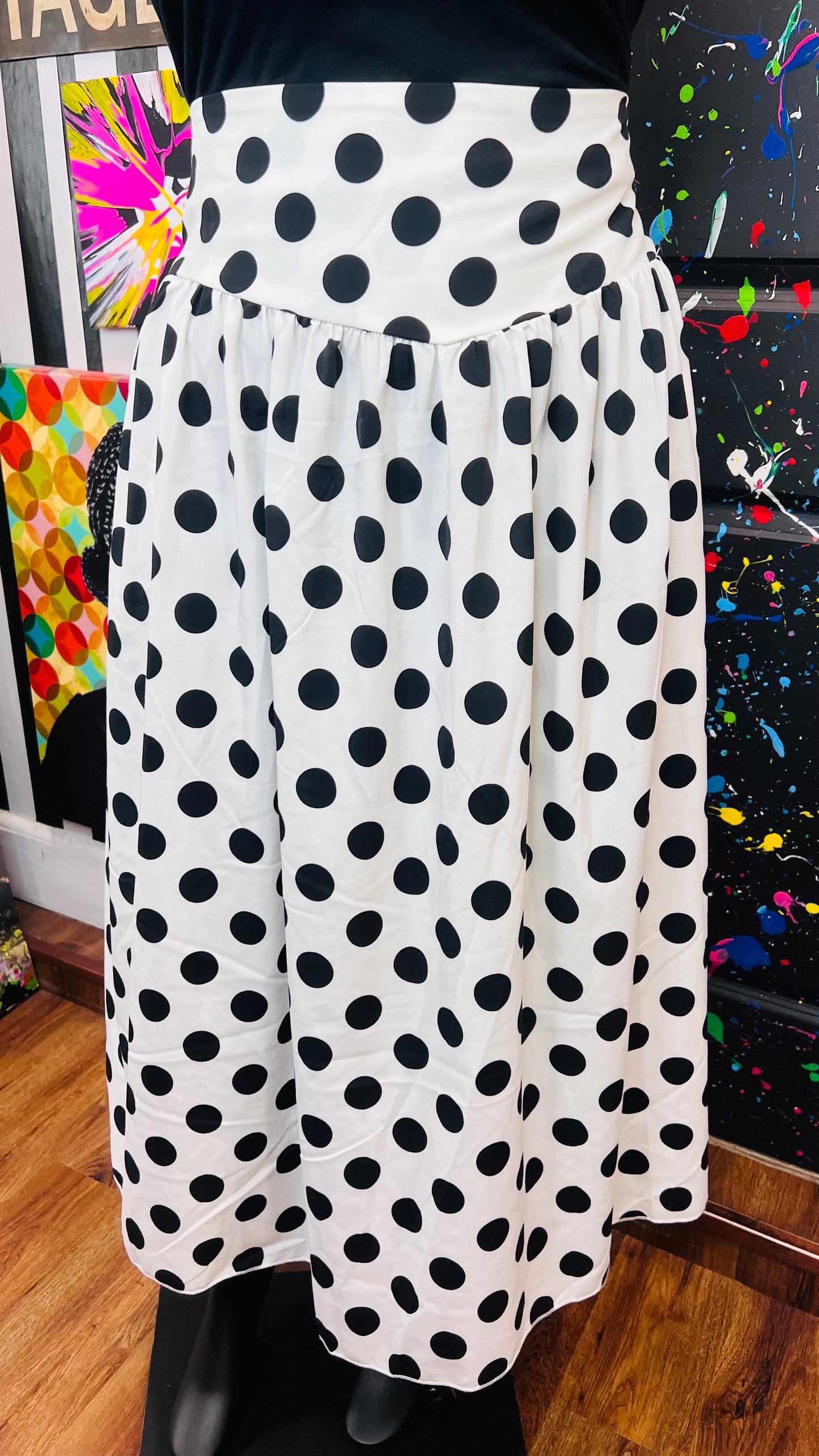 Black & White Polka Dot Skirt (20/22)