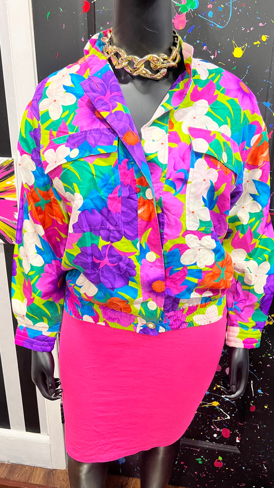 Vintage Silk Floral Jacket (16)