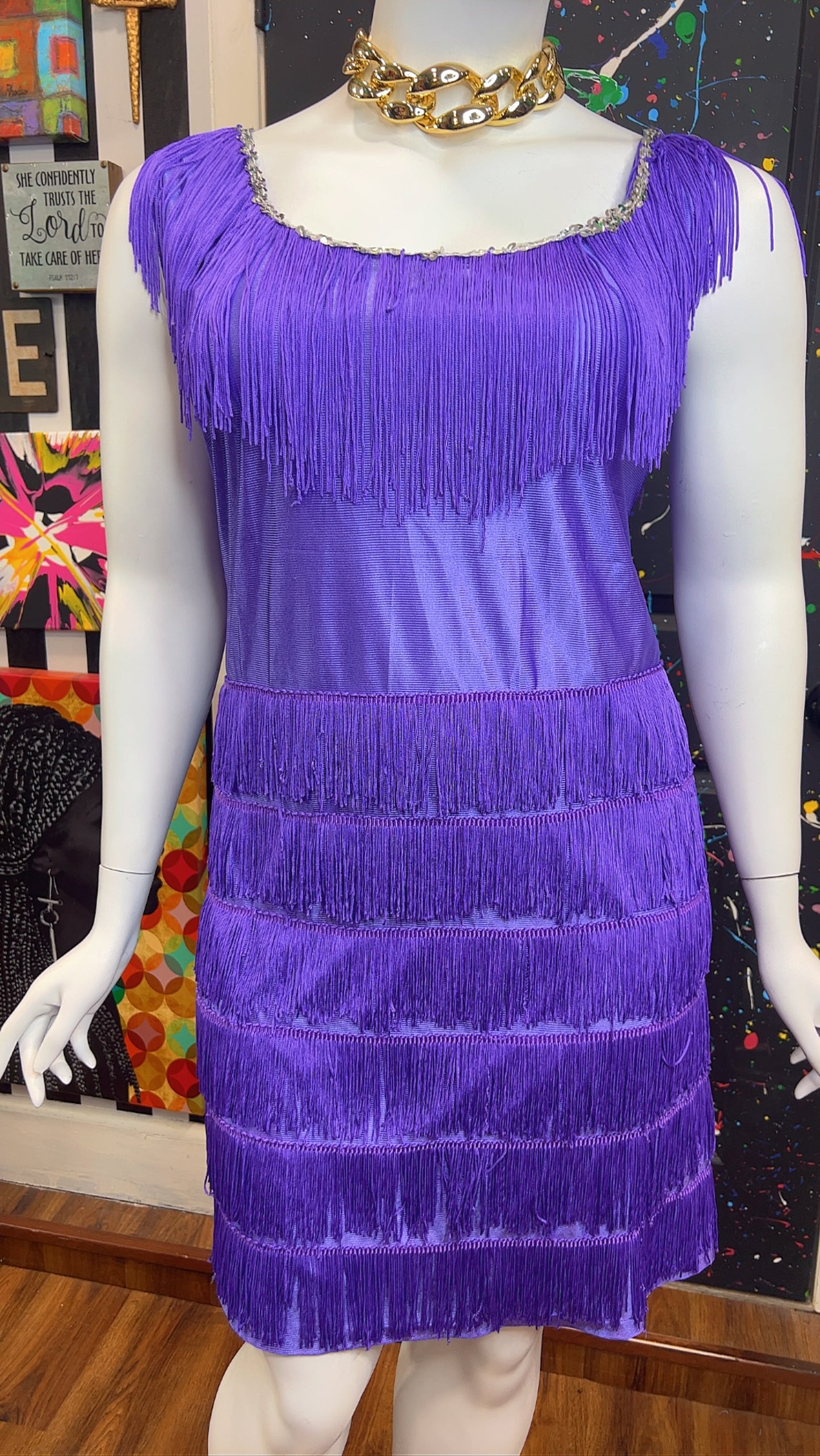 Purple Fringe Dress (24)