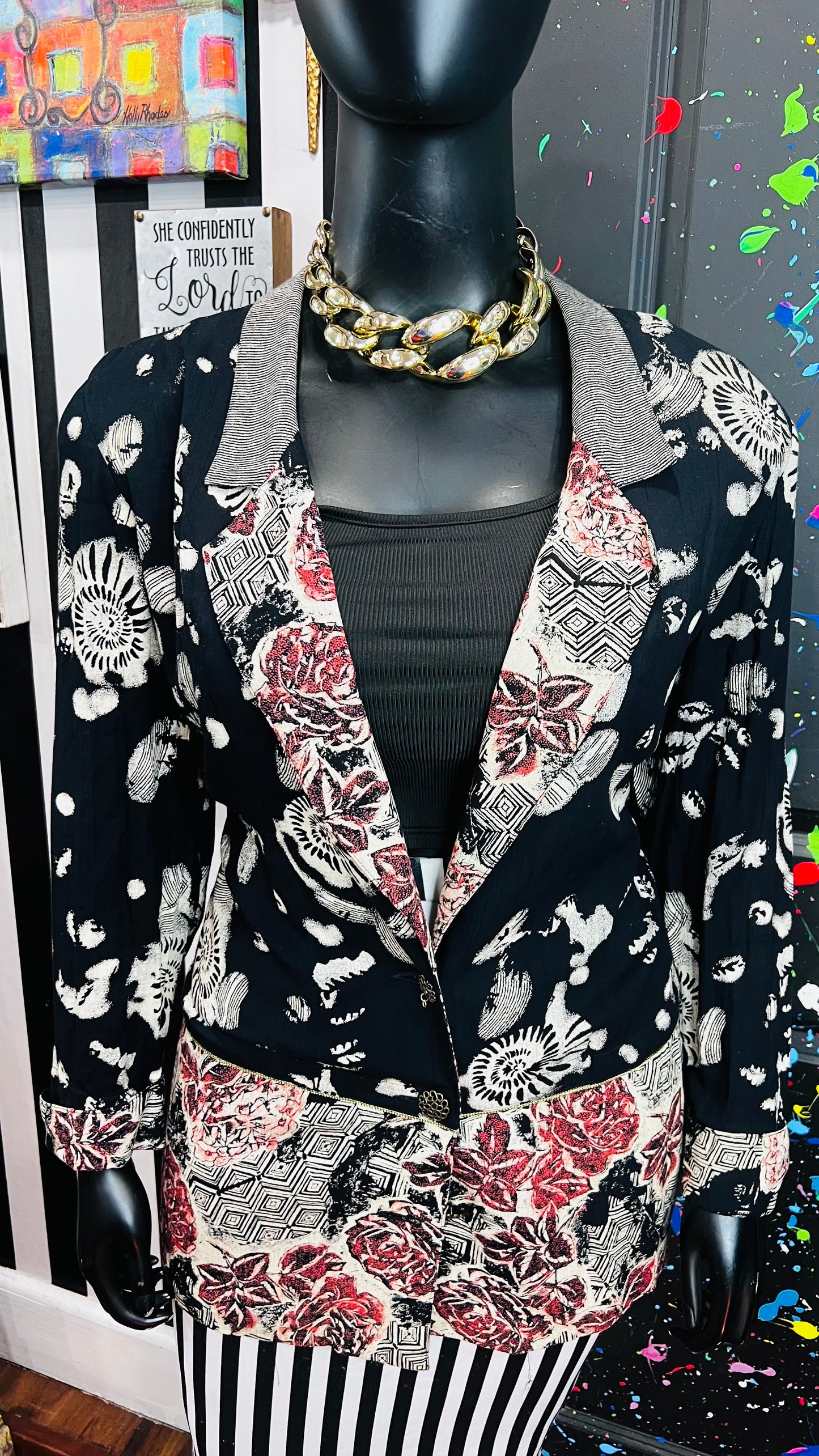 Vintage Carole Little Rayon Blazer (22)