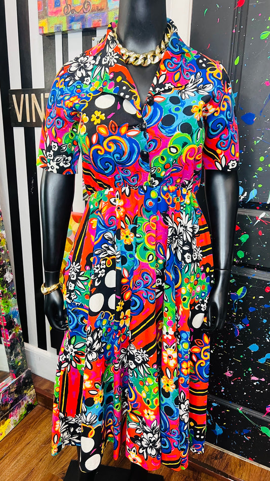 Vintage Abstract 80’s/90’s Dress (12)