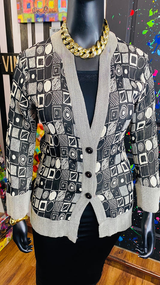 Vintage Black & Beige Blazer (12)