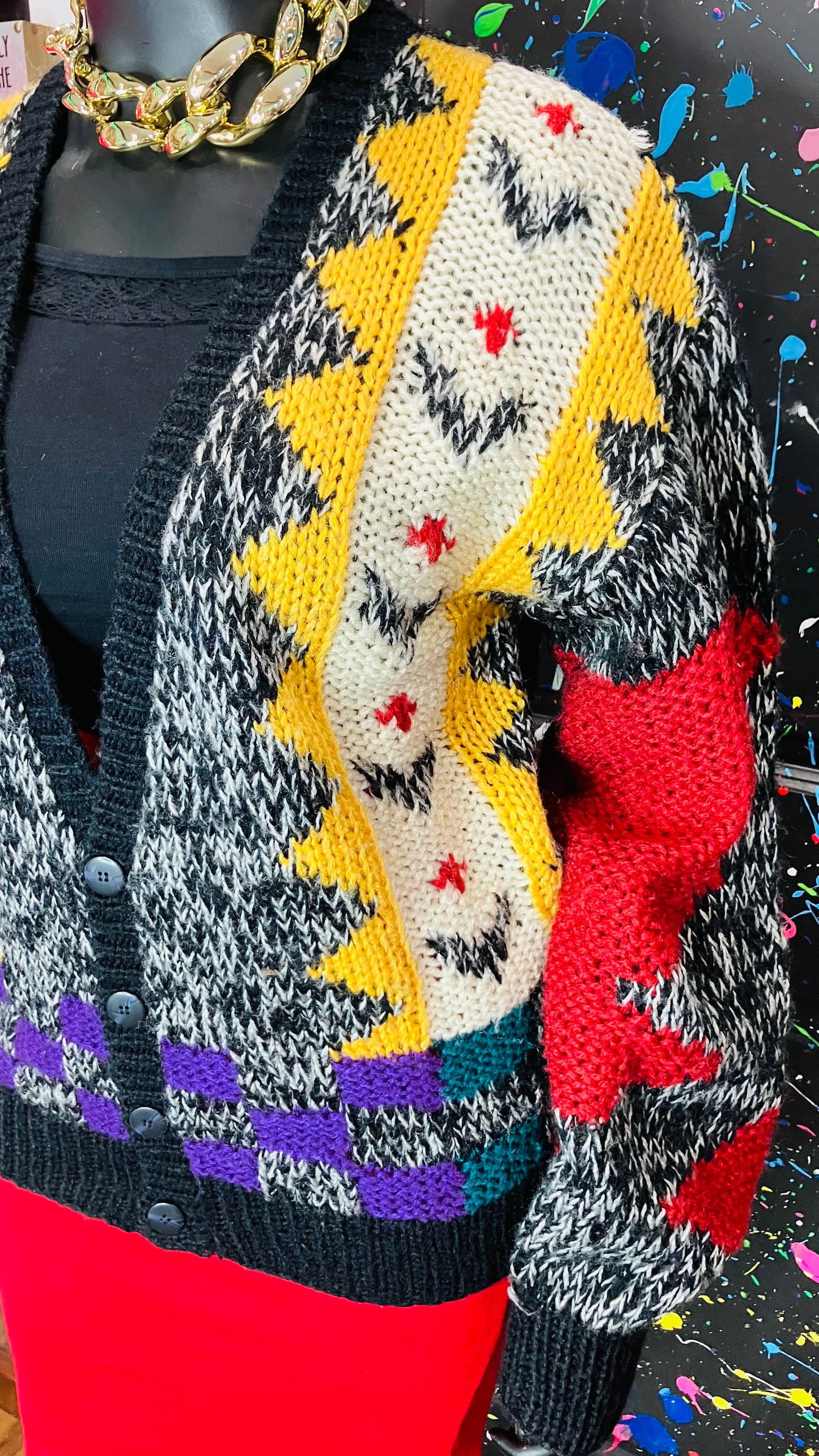 Vintage Chunky Knit Sweater (OS)