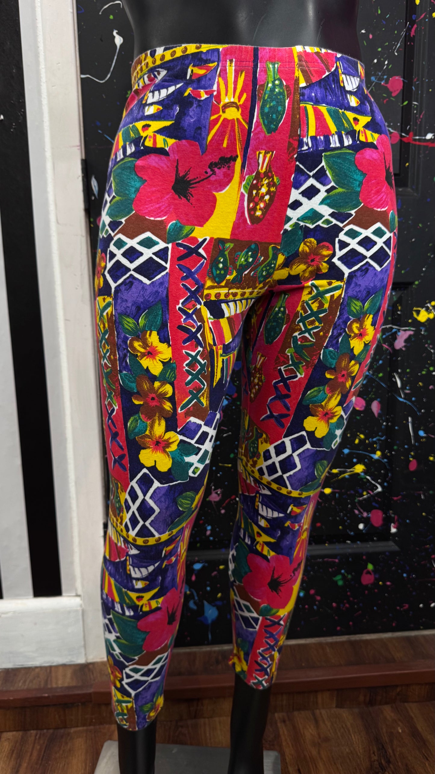 Vintage Cotton Abstract Leggings (14)
