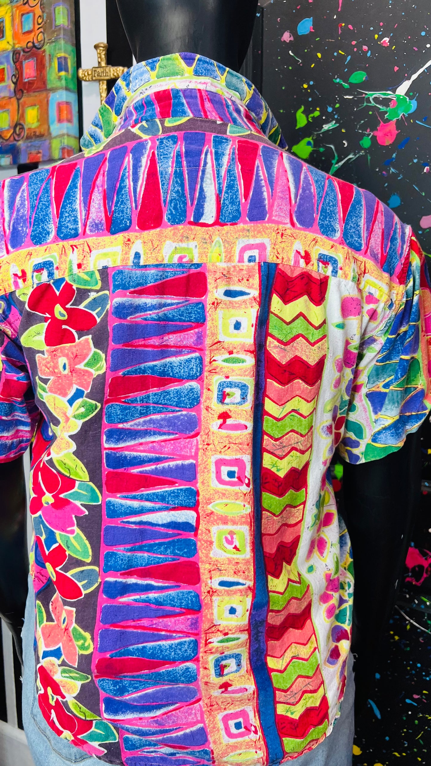 Vintage MixPrint Blouse (12)