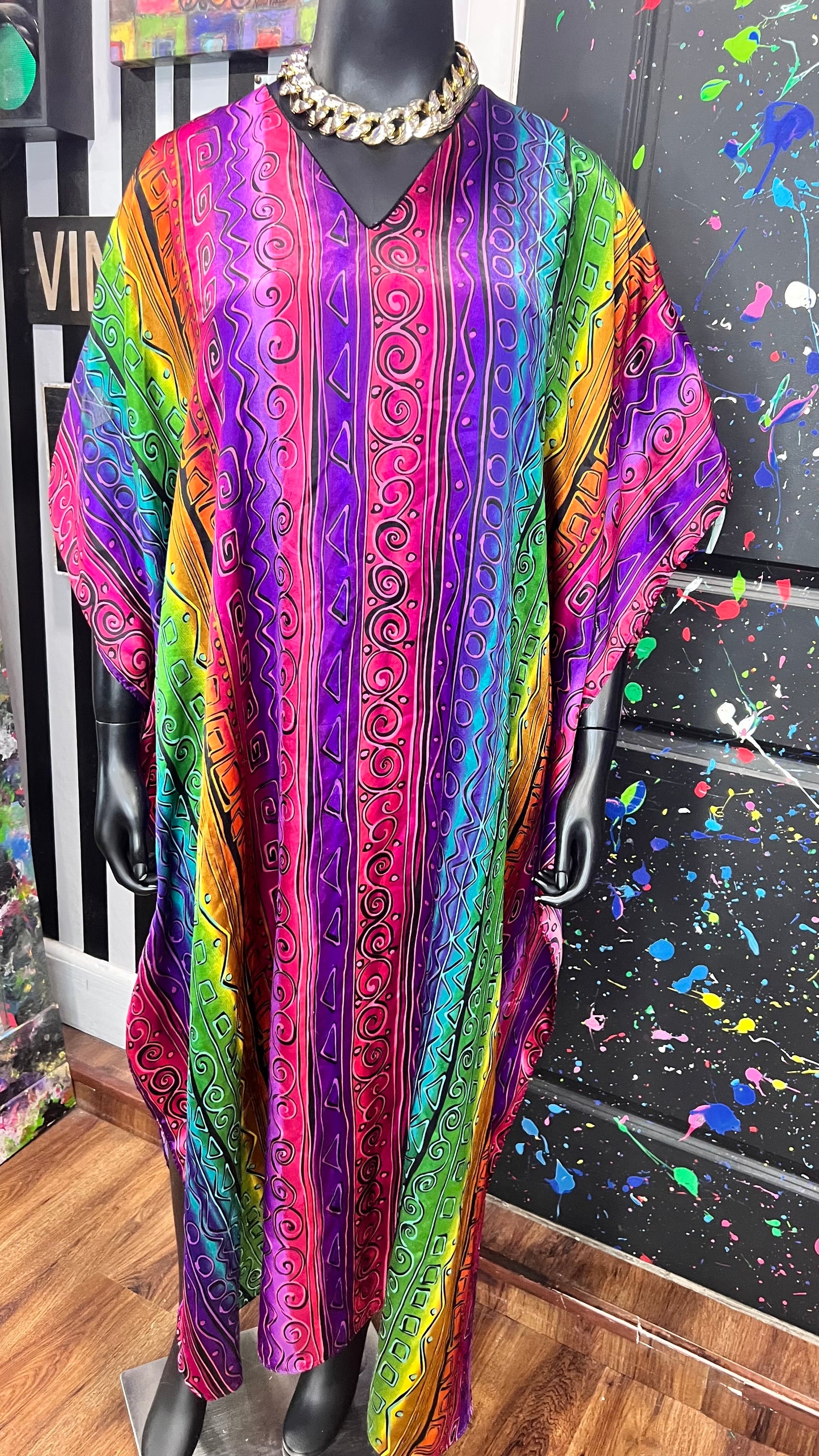 Vintage Rainbow Kaftan (OS)