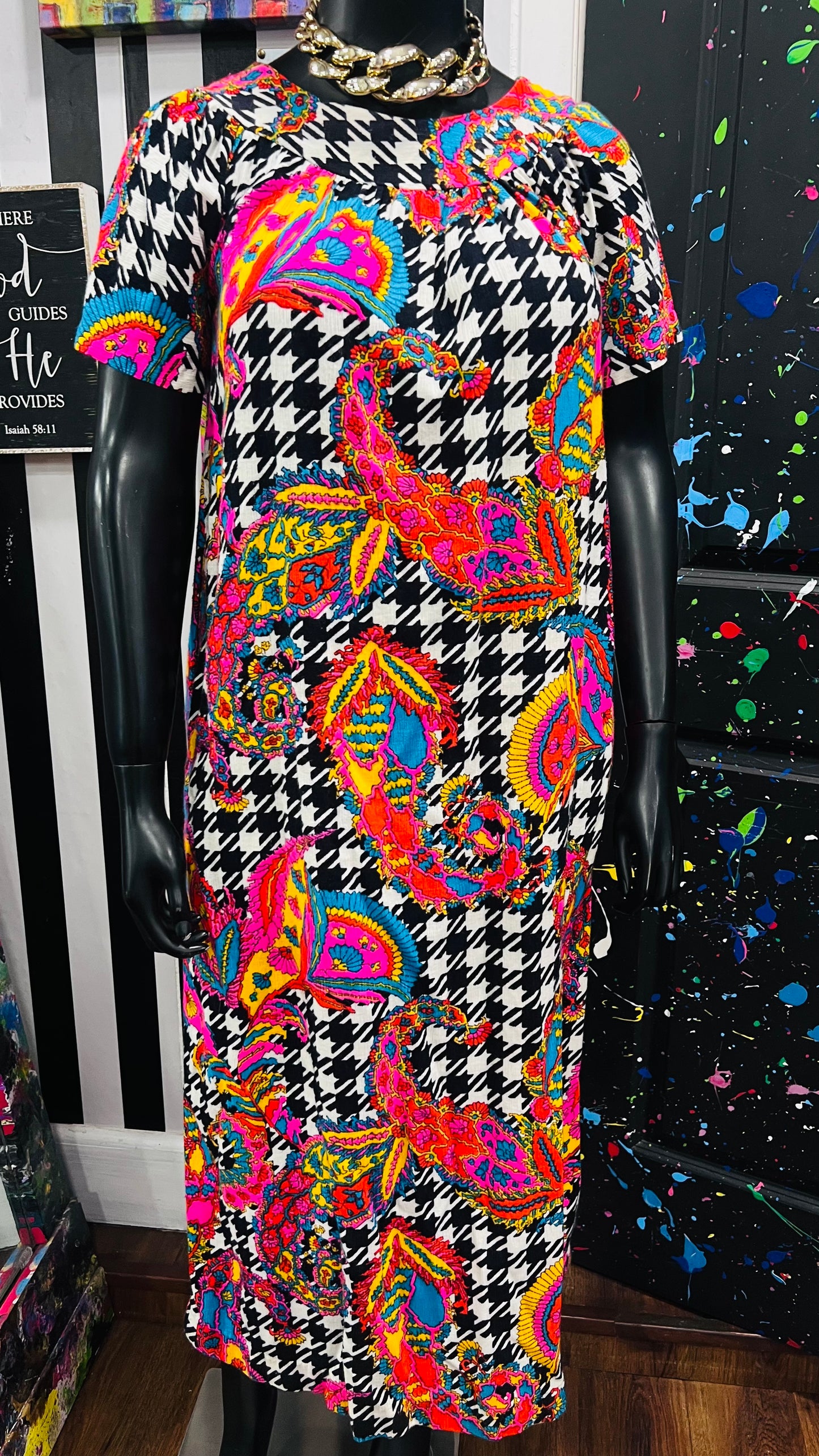 Vintage Paisley & Mix Print Dress (12)