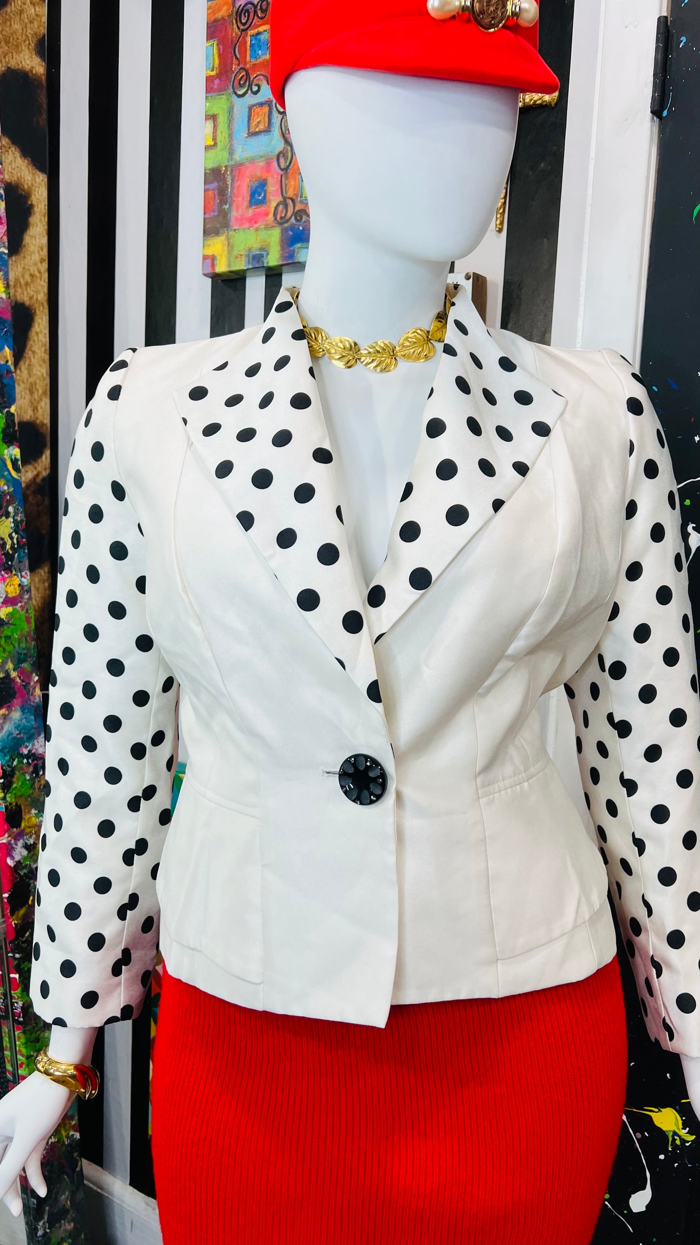 Lily Taylor Polka Dot Blazer (14)