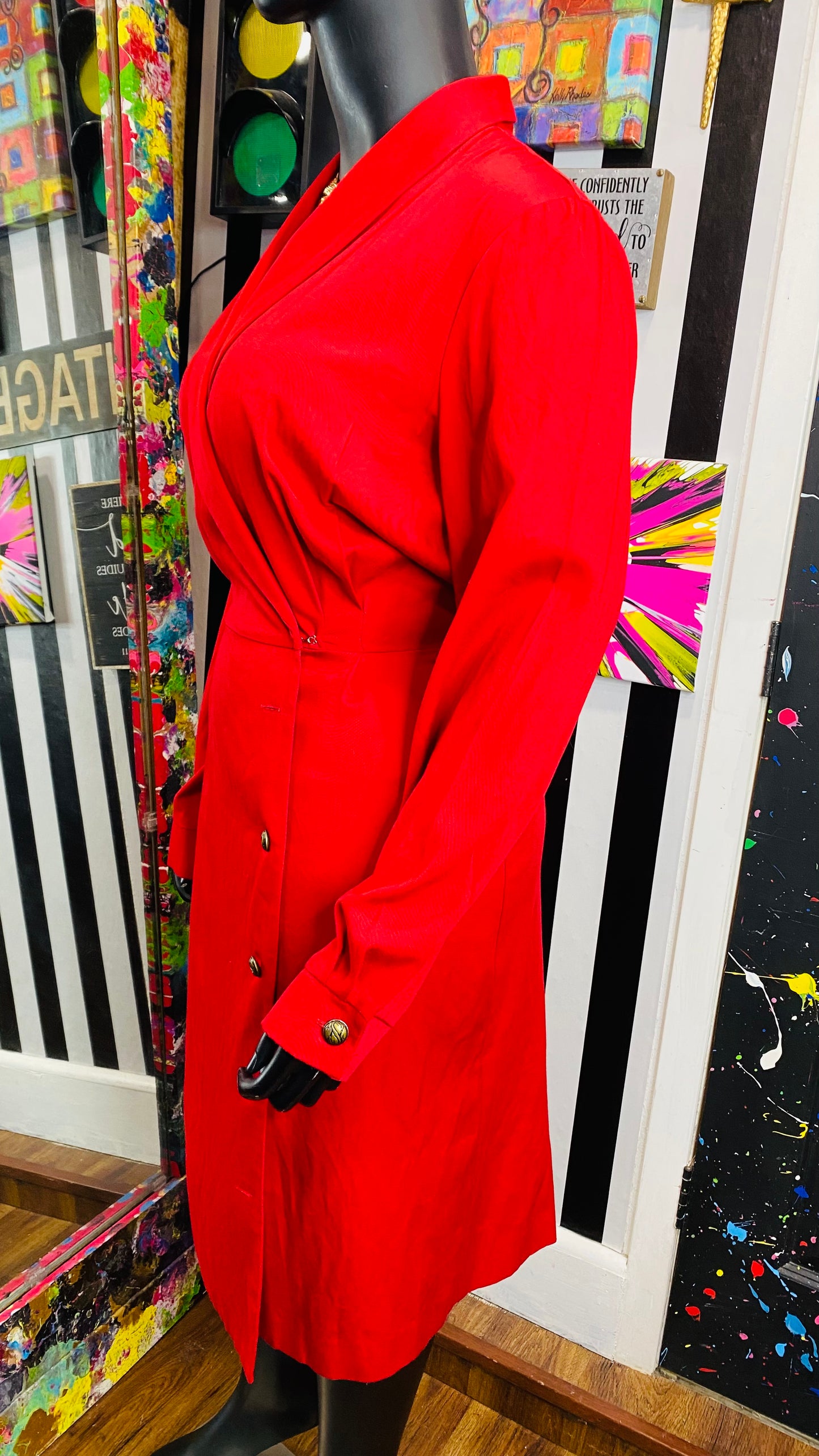 Vintage Red Blazer Dress (18T)