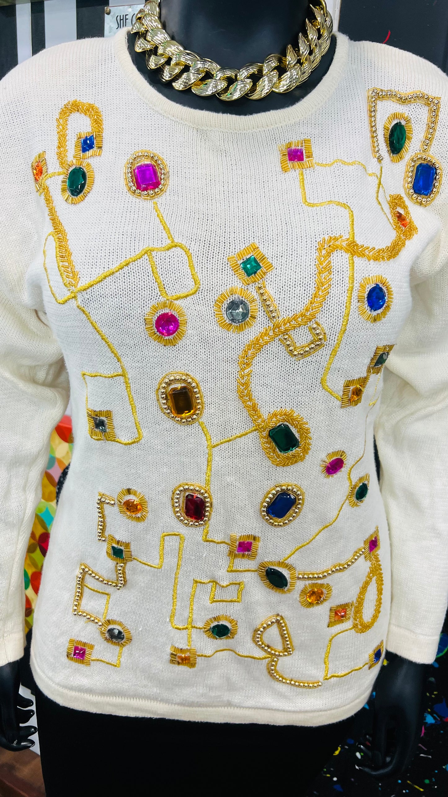 Vintage Jeweled Sweater (16/18)