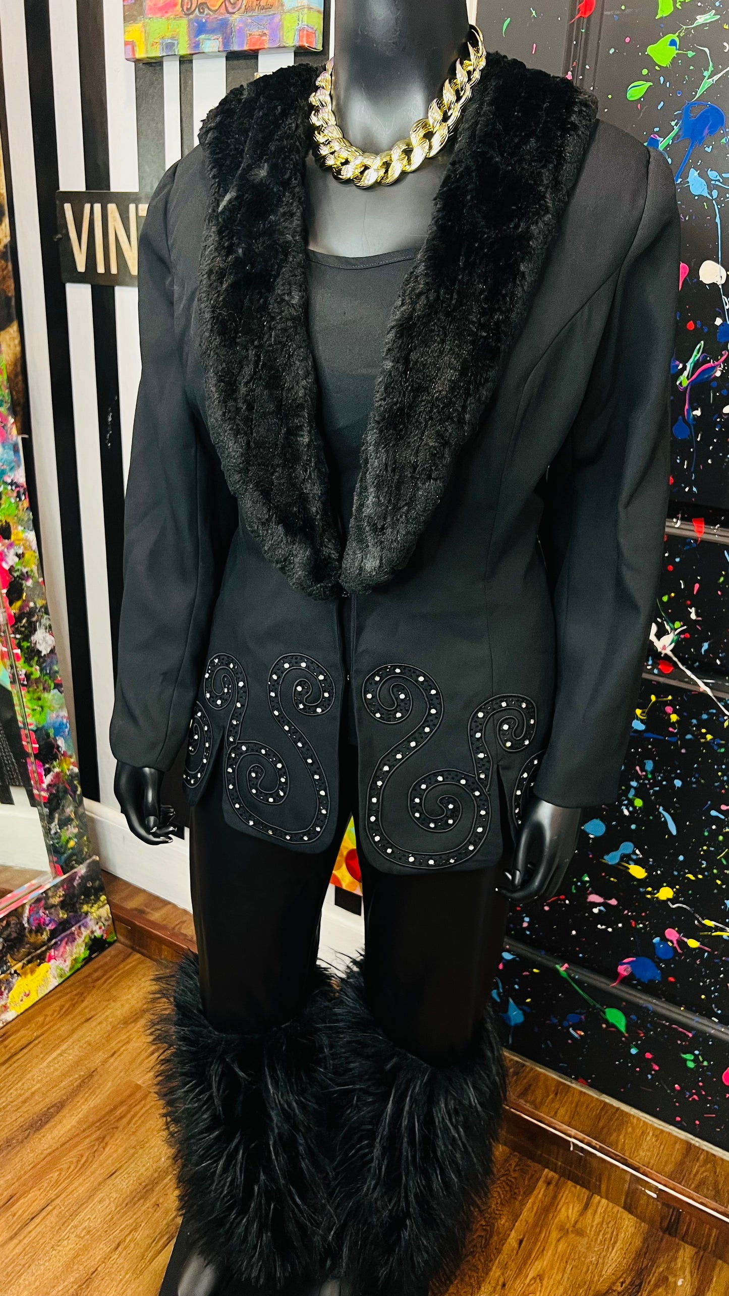 Vintage Unique Statement Blazer (20)