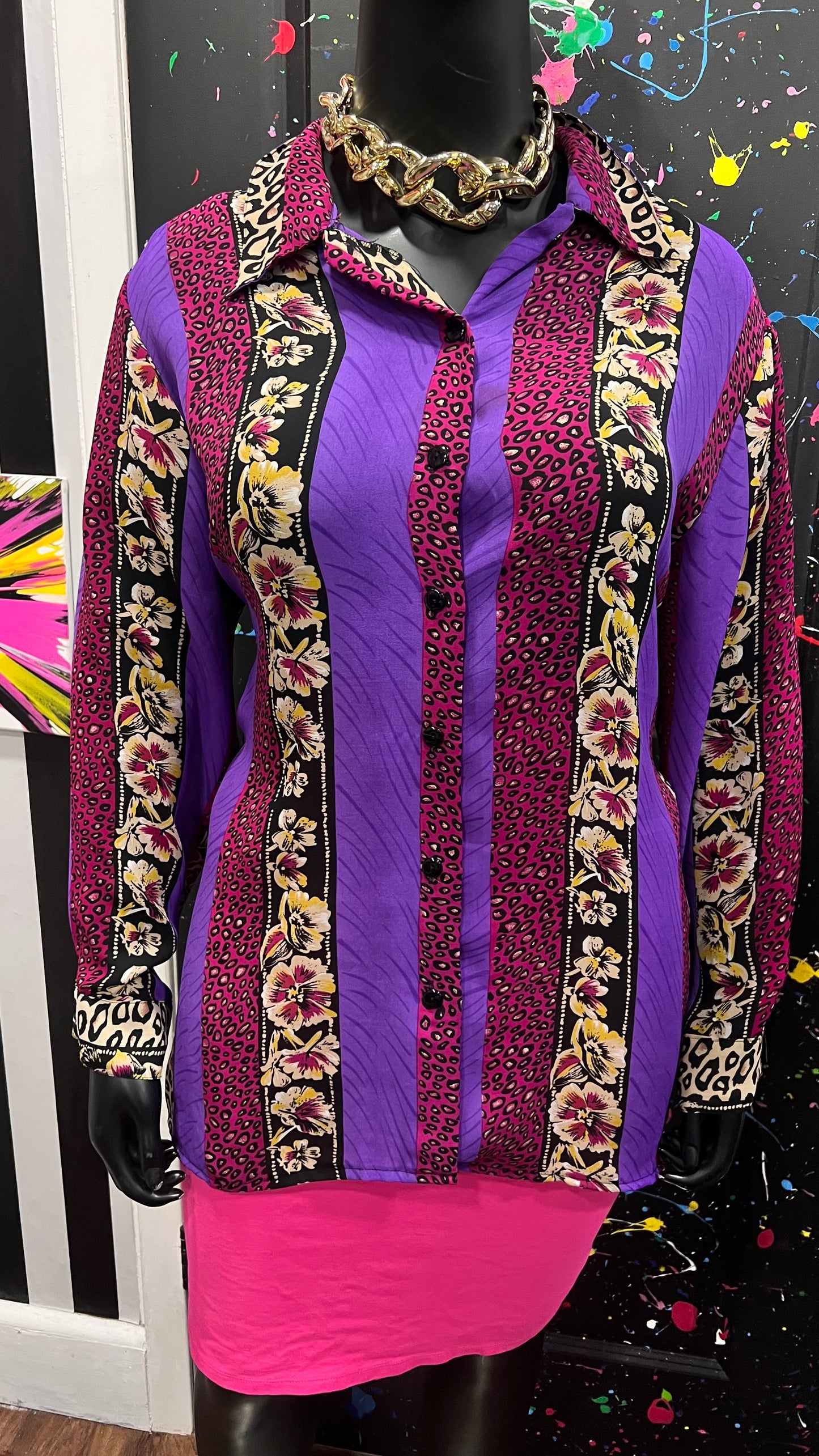 Vintage Semi Sheer Rayon Blouse (20)