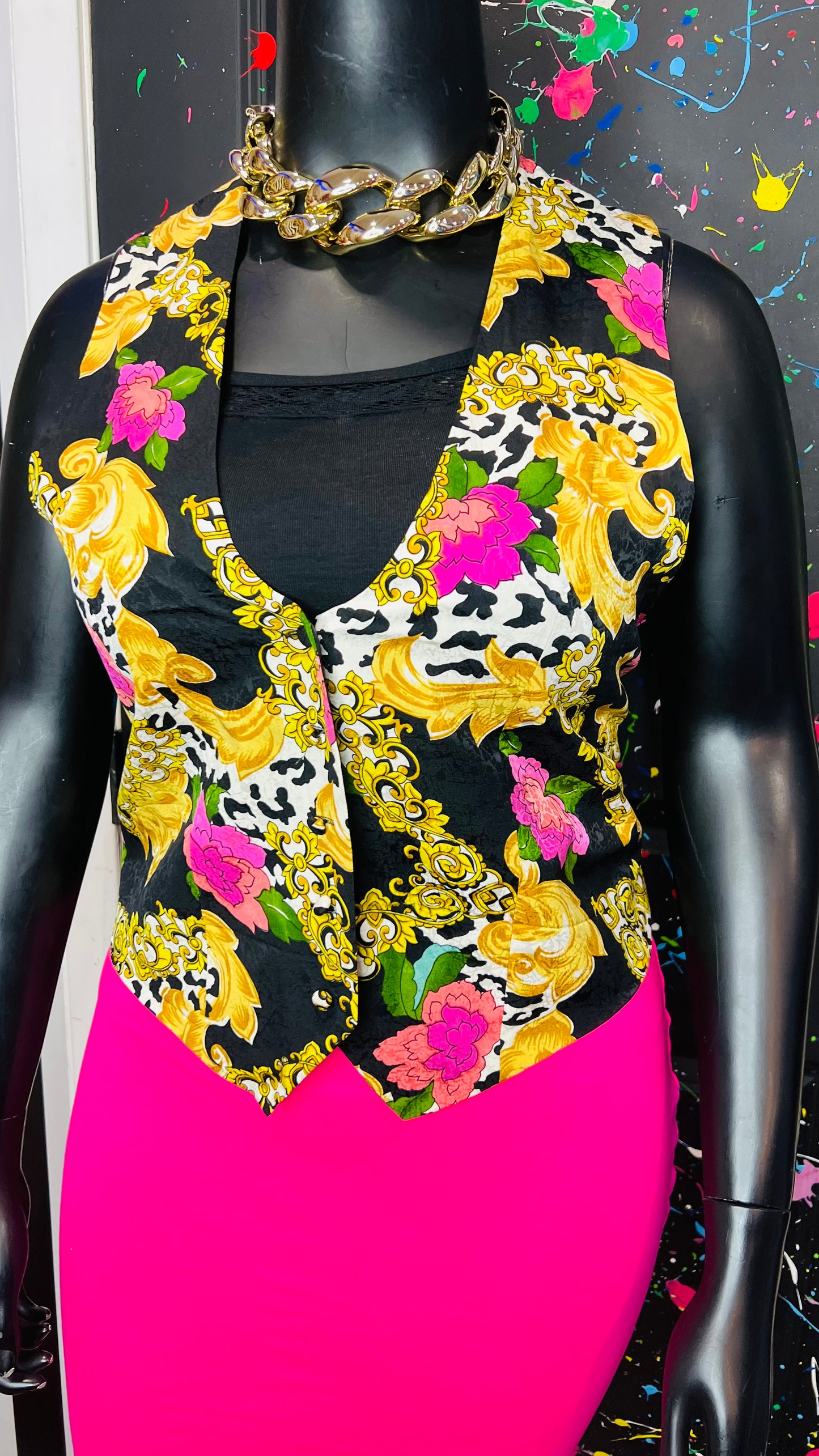 Vintage Silk Nautical Vest (12/14)