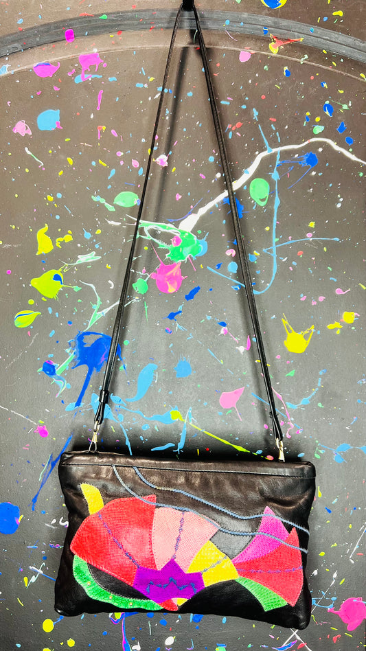 Vintage Genuine Leather Multi Color Purse