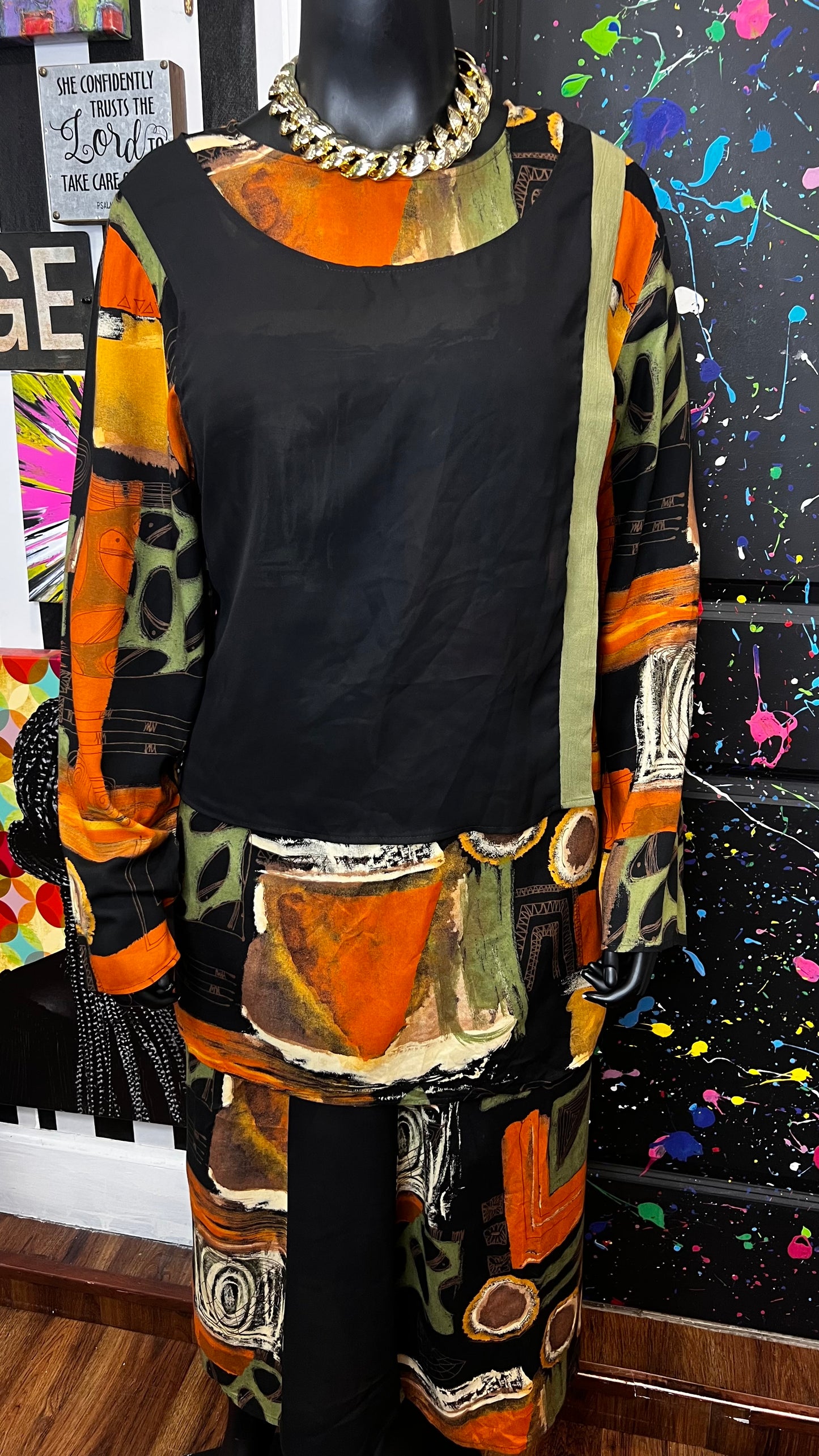 Vintage 90’s Abstract Skirt Set (22)