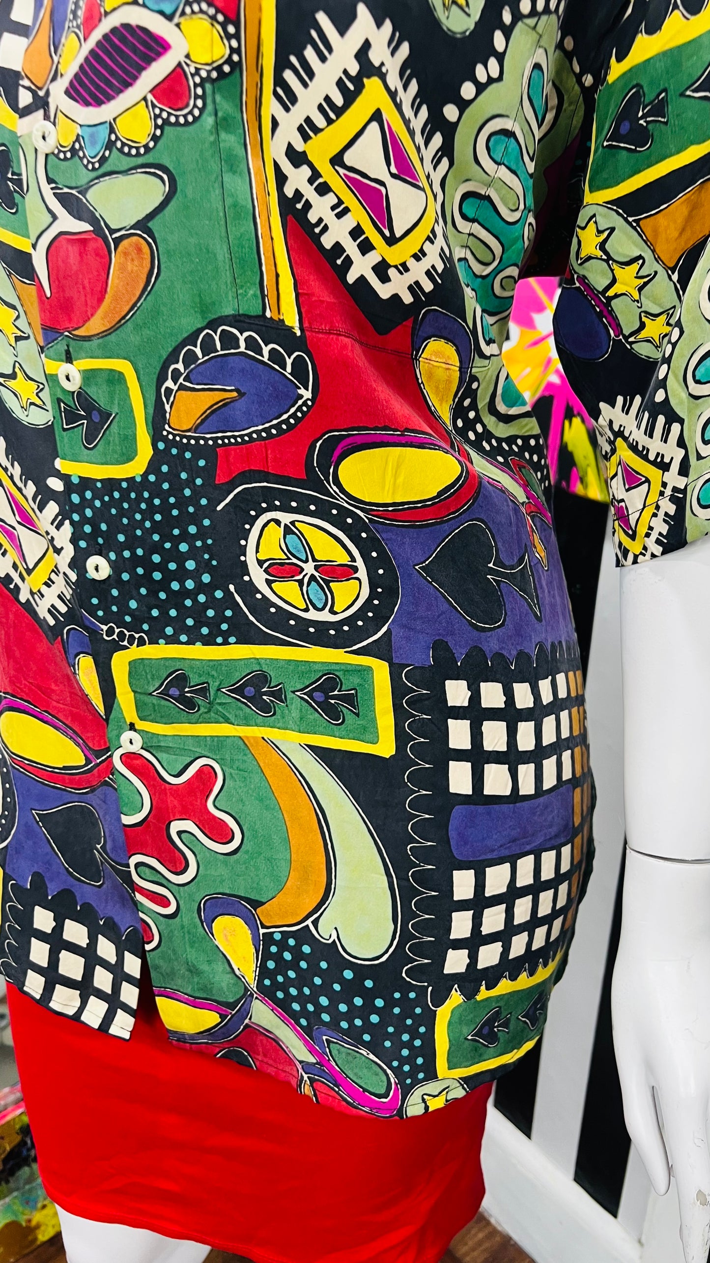 Vintage 100% Silk Funky Blouse (18)