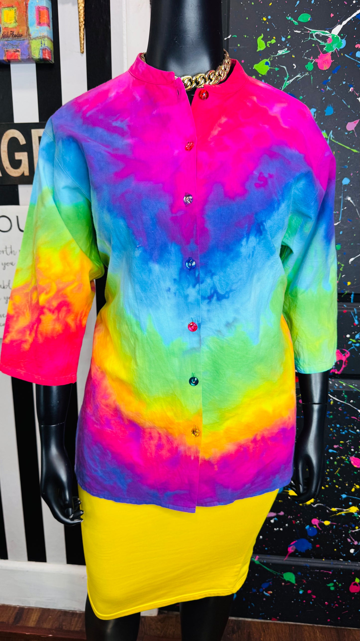 Vintage Gem Tie-dye Blouse (18)