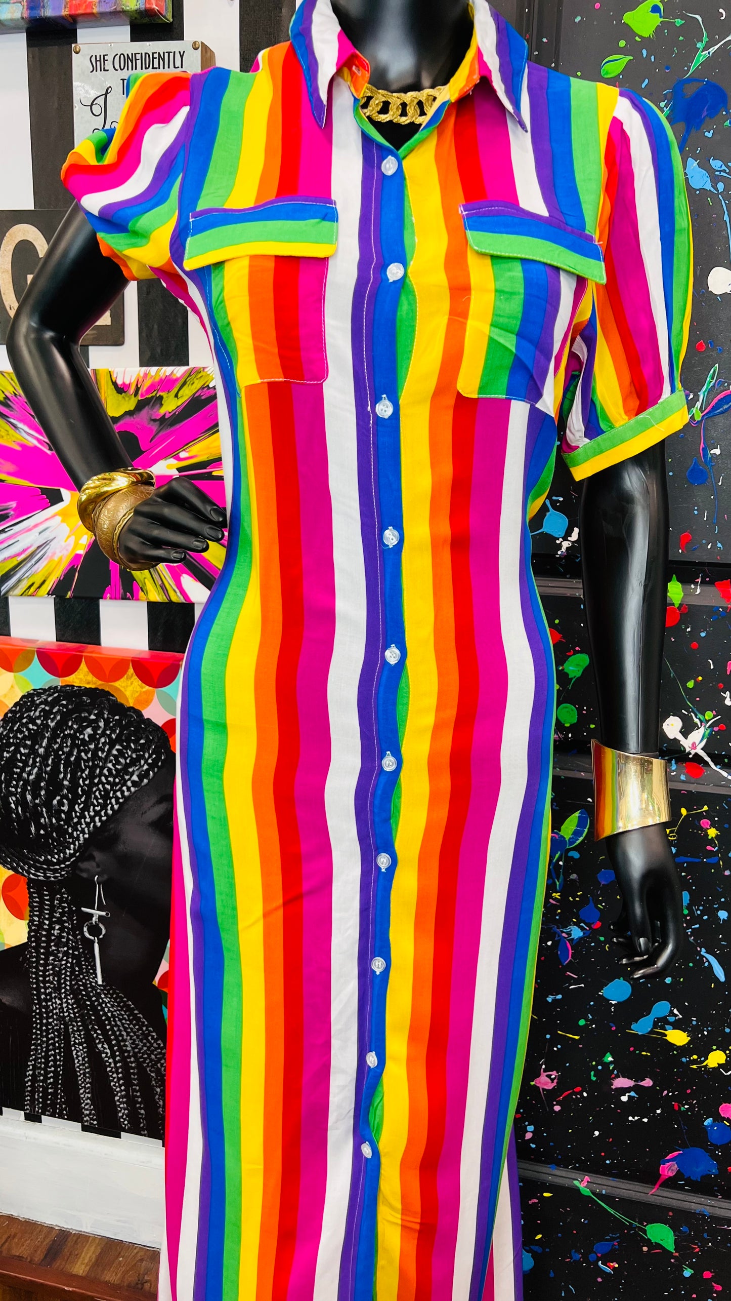 Rainbow Rayon Dress/Duster (12)