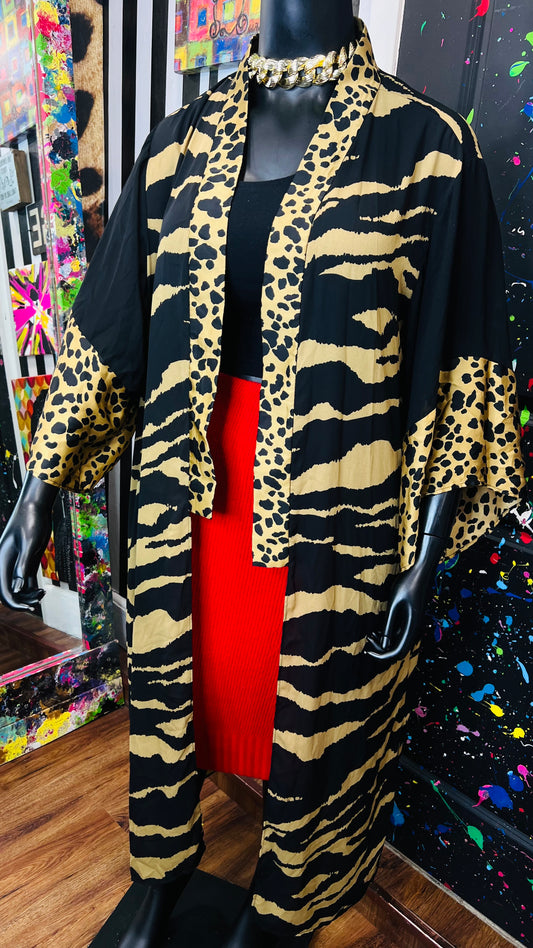 Animal Print Duster (OS)