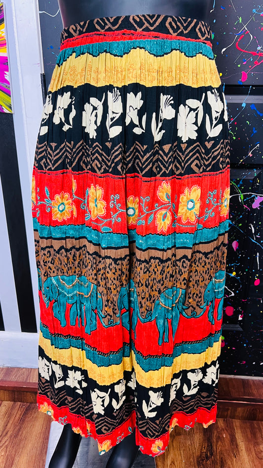 Vintage Rayon Tribal Print Skirt (22/24)