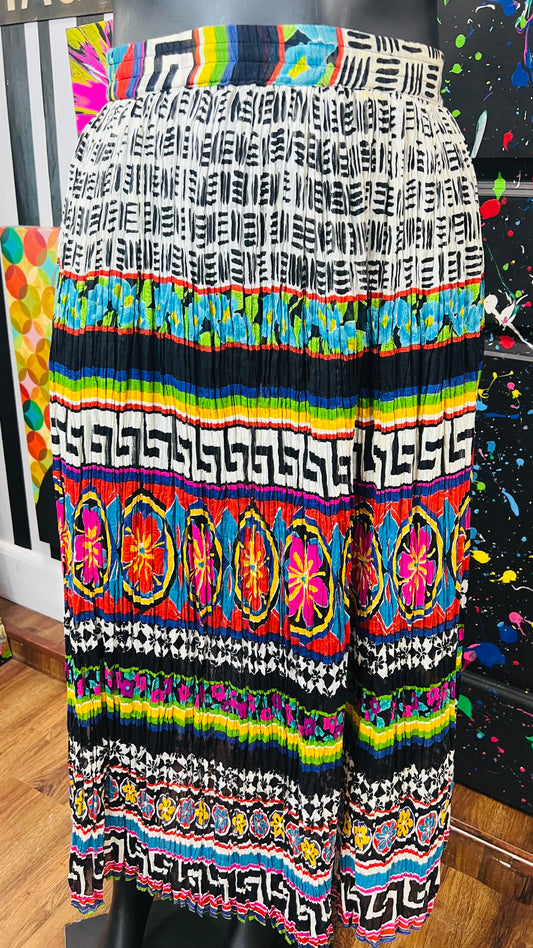 Vintage Abstract Rayon Skirt (16)