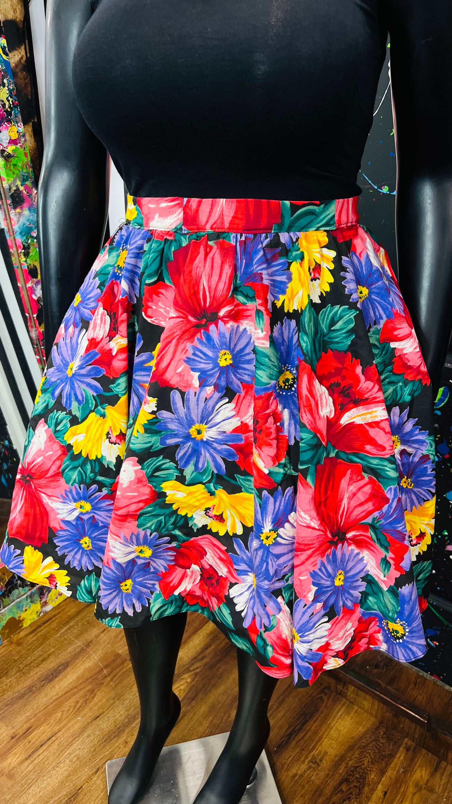 Vintage Floral Skirt (12)