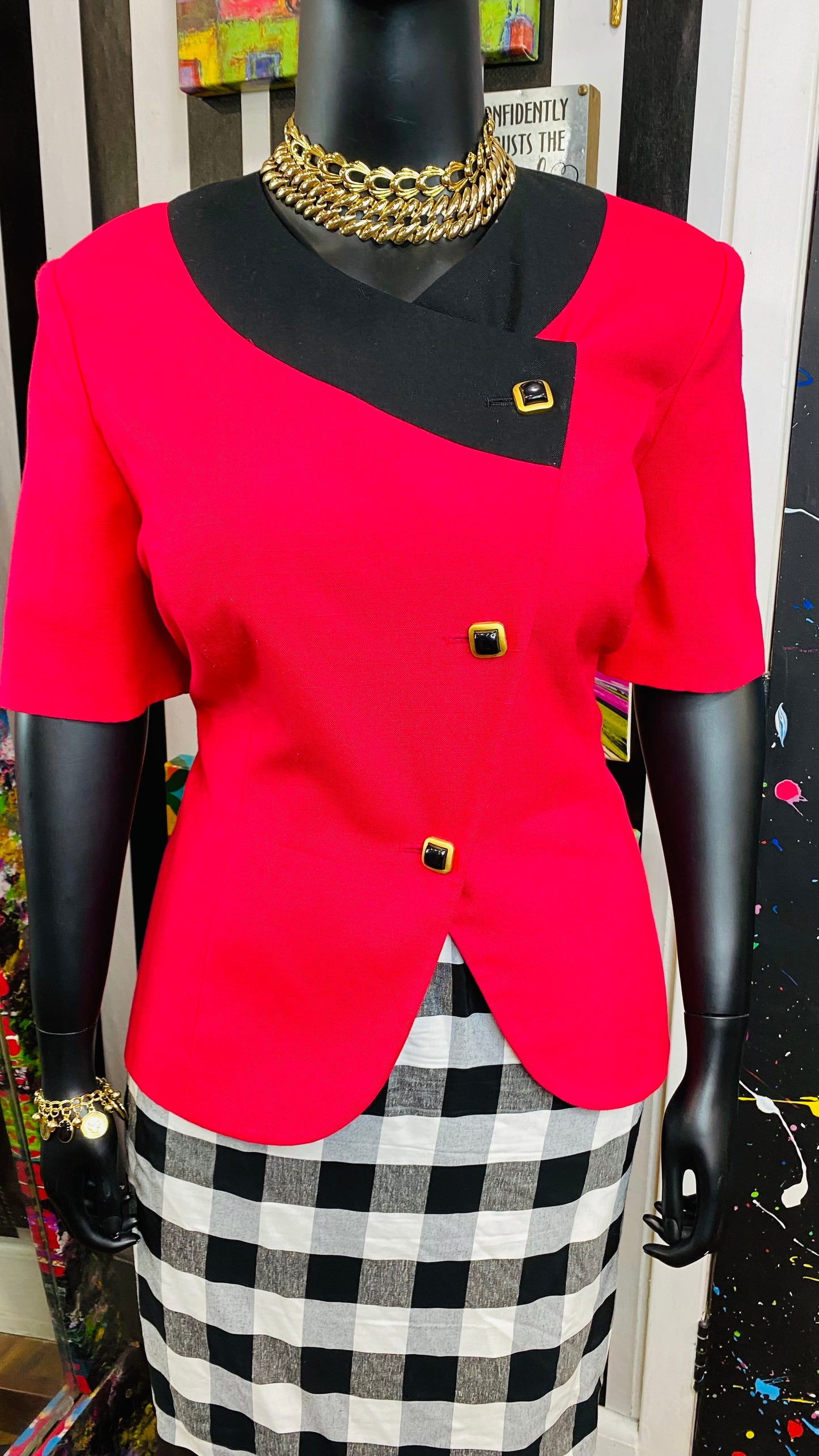 Vintage Fuchsia Kasper Blazer Blouse (18W)