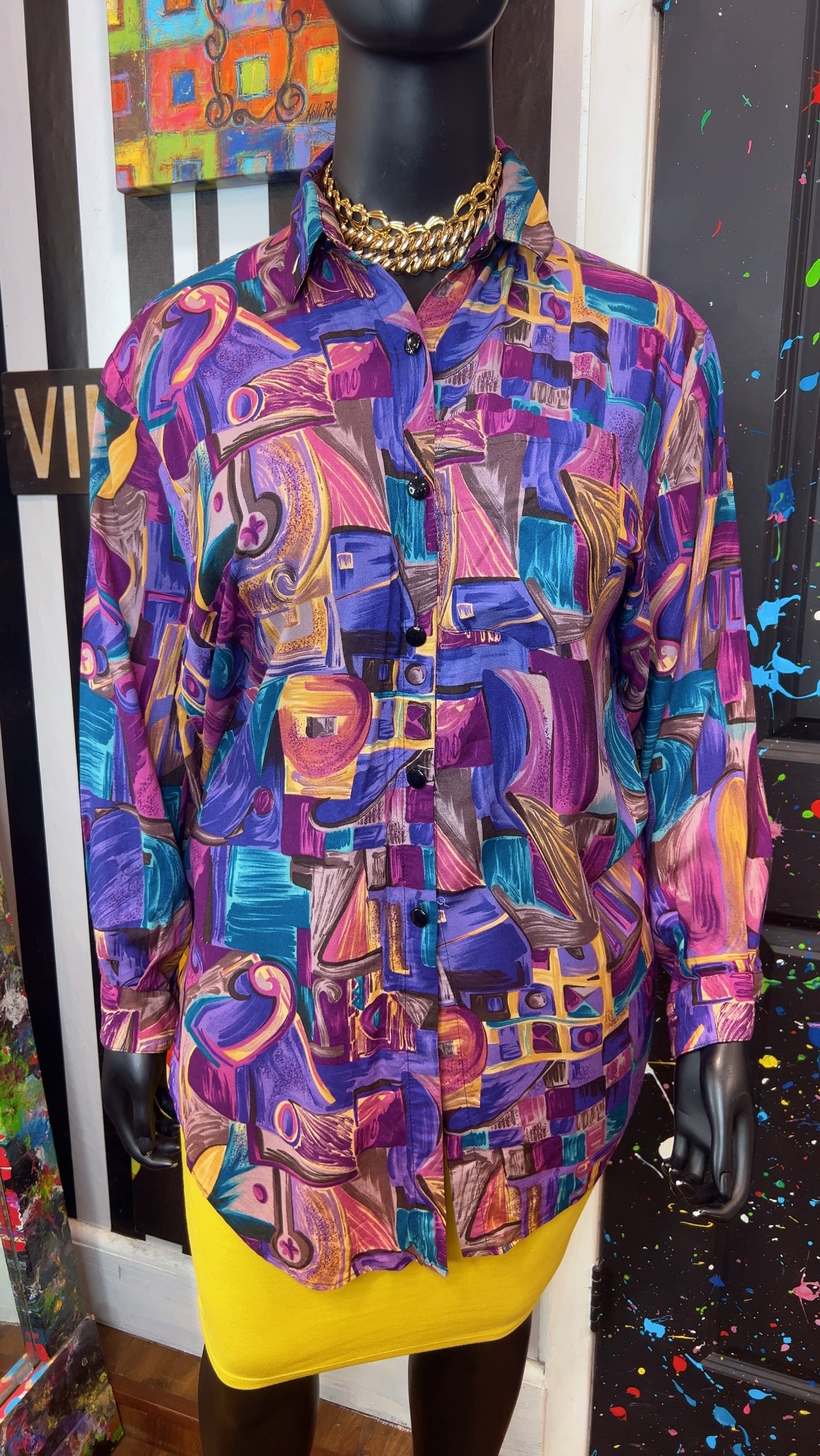 Vintage Rayon Blouse (18)