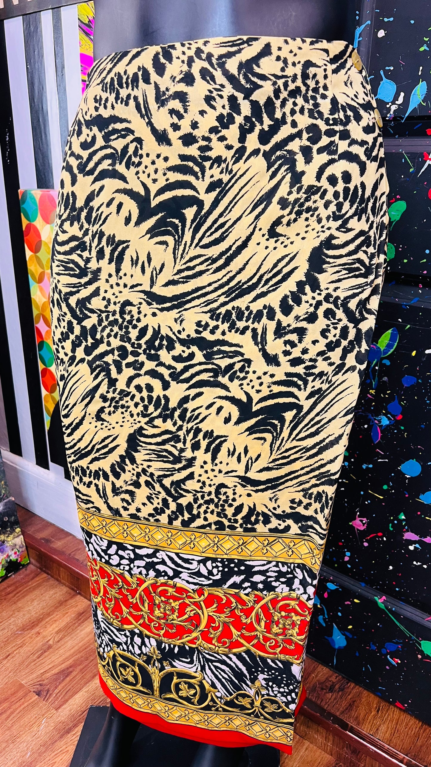 Vintage Animal Print & Nautical Print Skirt (22)