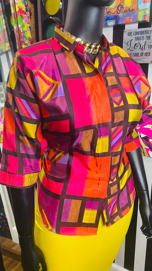 Vintage 100% Silk Blouse (20)