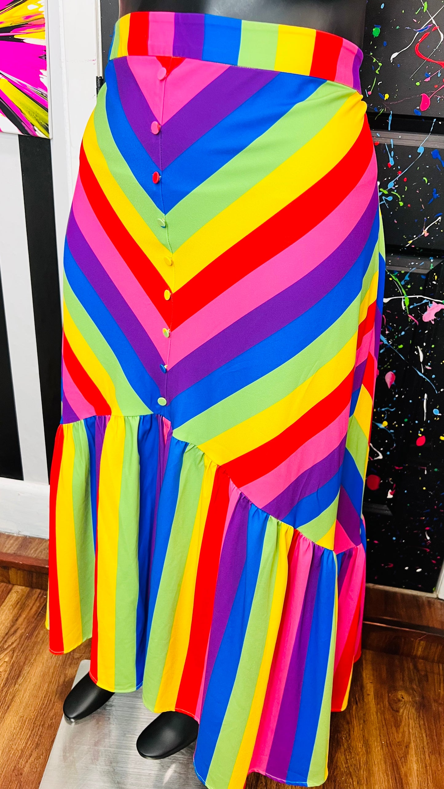 Eloquii New w/ Tags Rainbow Skirt (22)