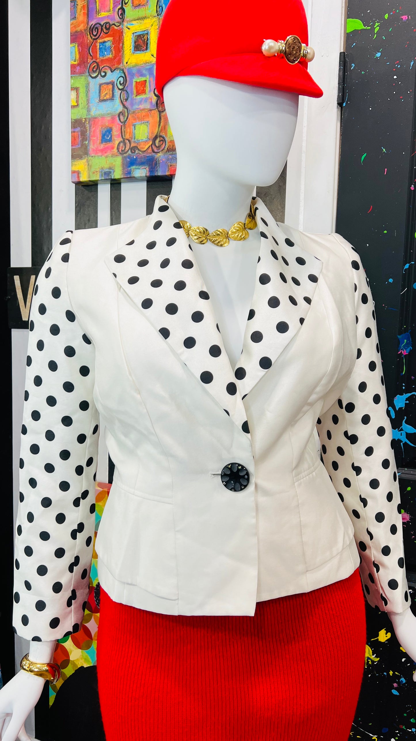 Lily Taylor Polka Dot Blazer (14)