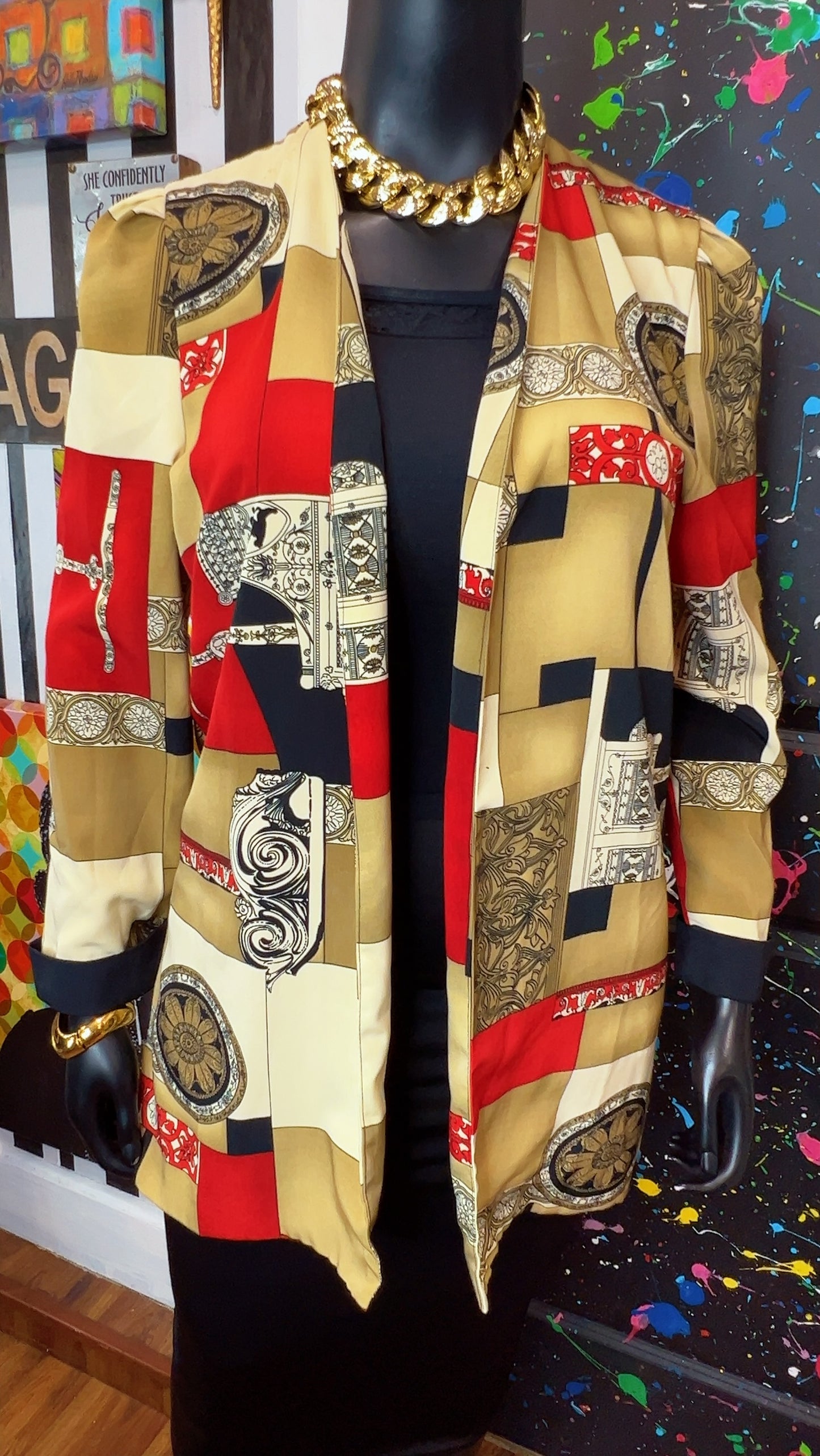 Vintage Abstract 90’s Duster (12/14)