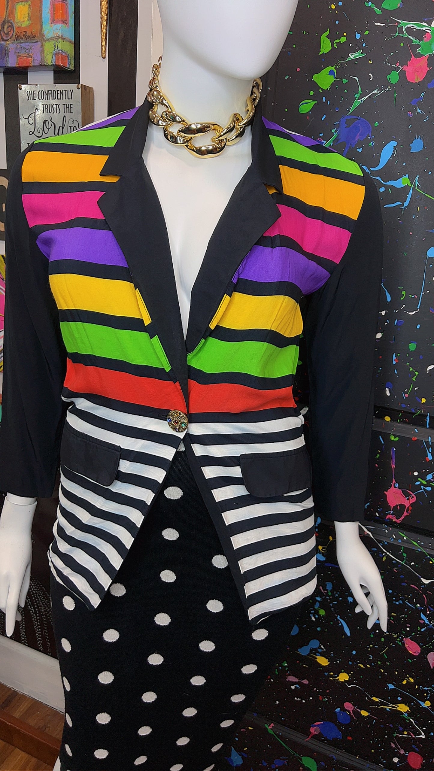 Vintage 80’s Rainbow Blazer (12)