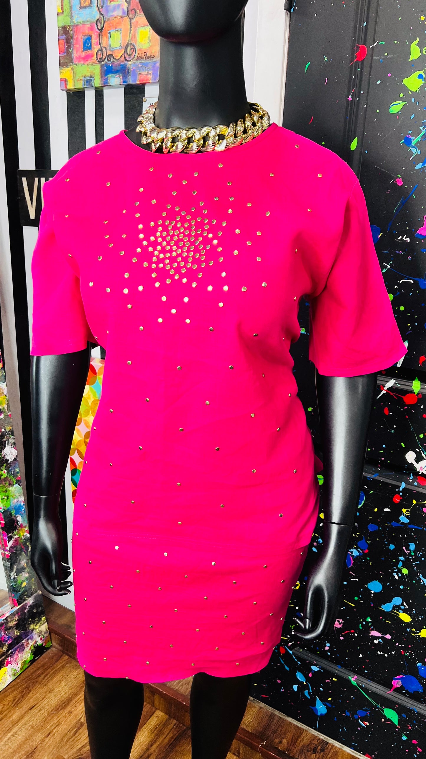 Vintage Studded IB Diffusion Skirt Set (12)
