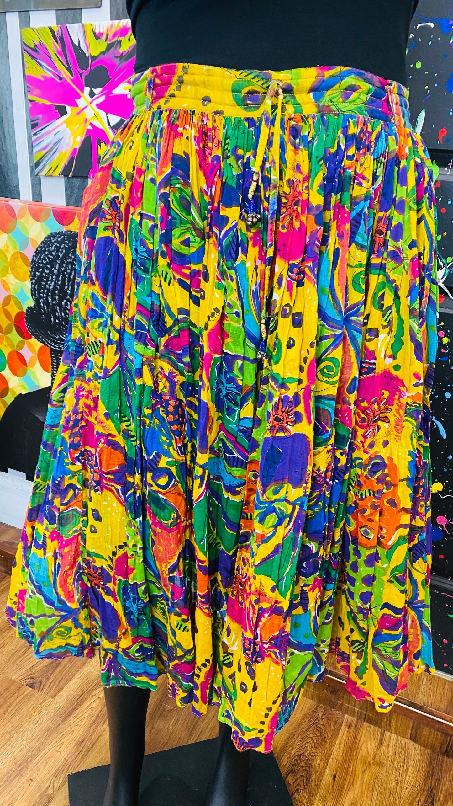 Vintage Rayon Abstract Skirt (20)