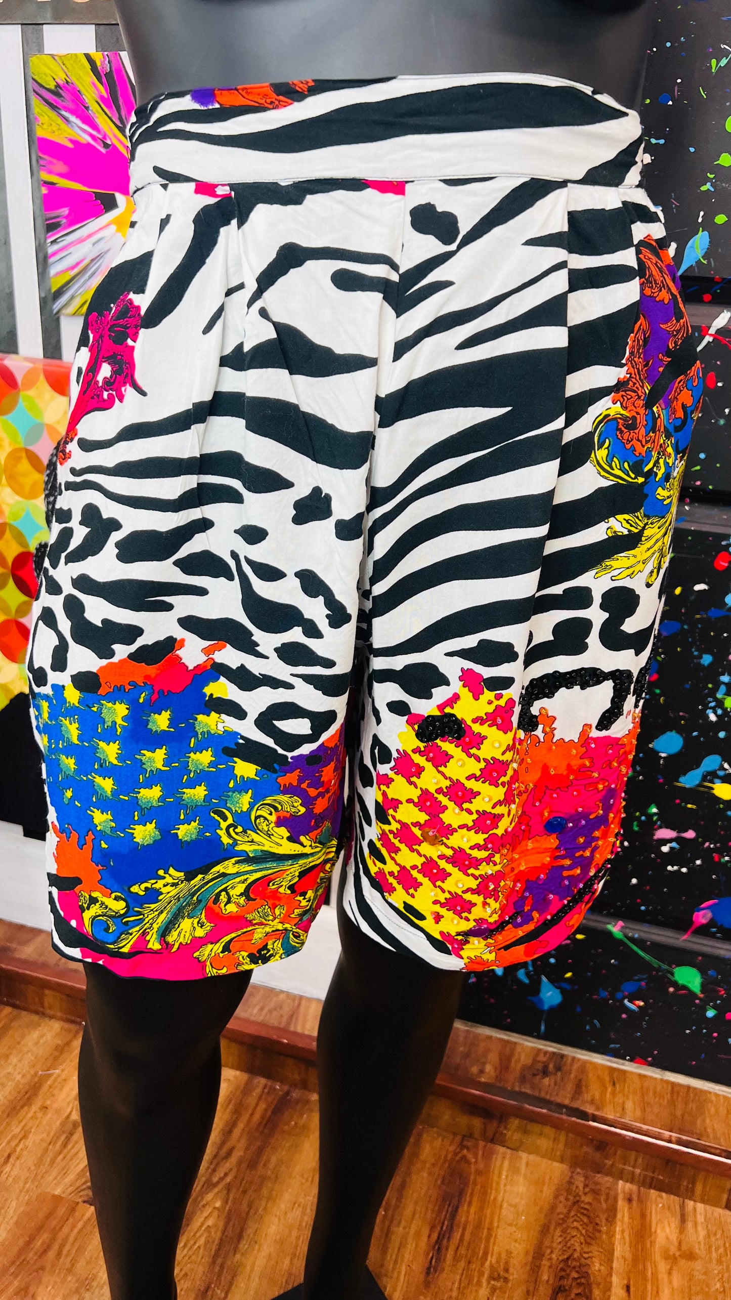 Vintage Rayon Abstract Short Set (14)