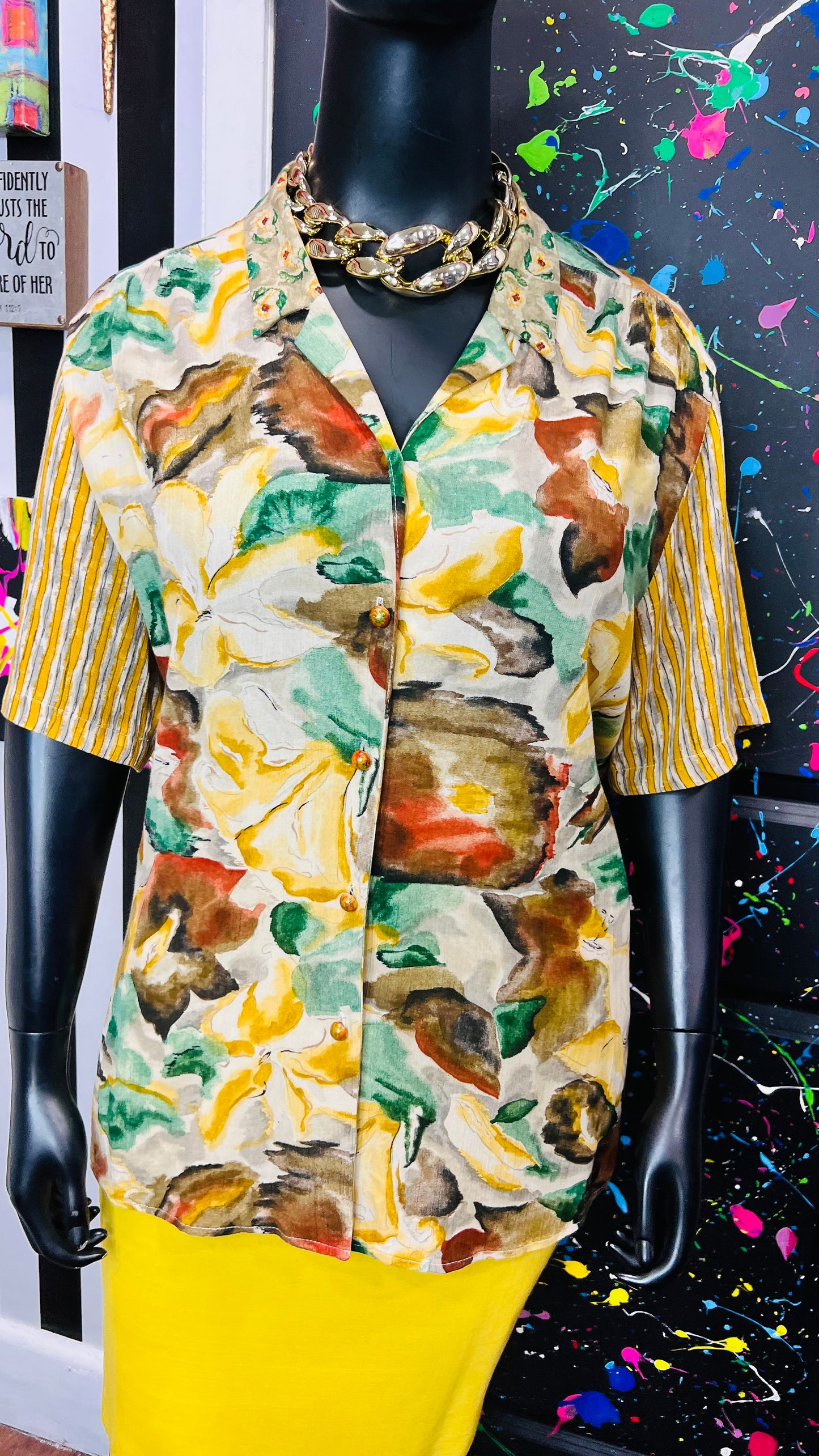 Vintage Carole Little Rayon Blouse (20)