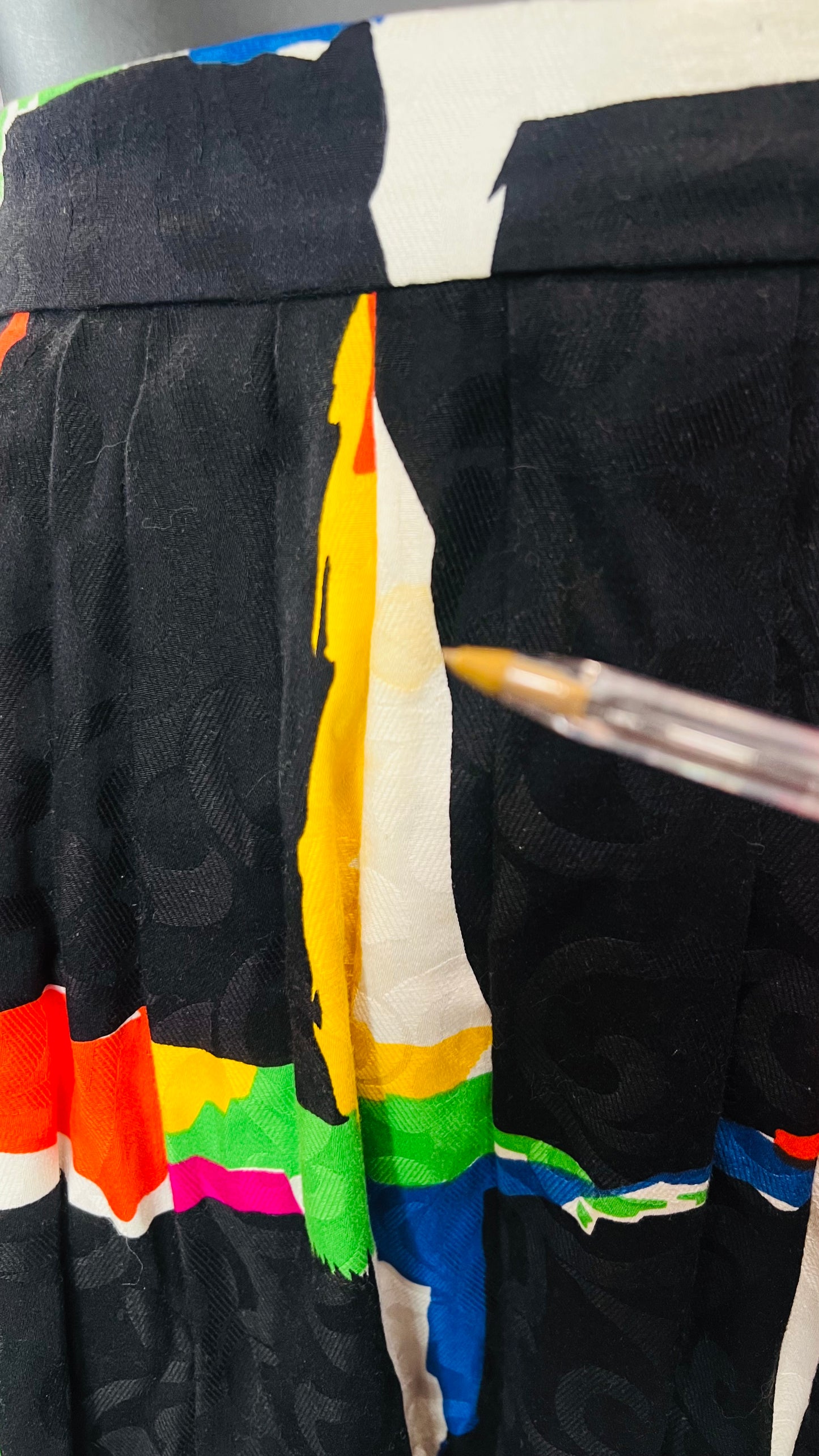 Vintage Color Block Skirt (12)