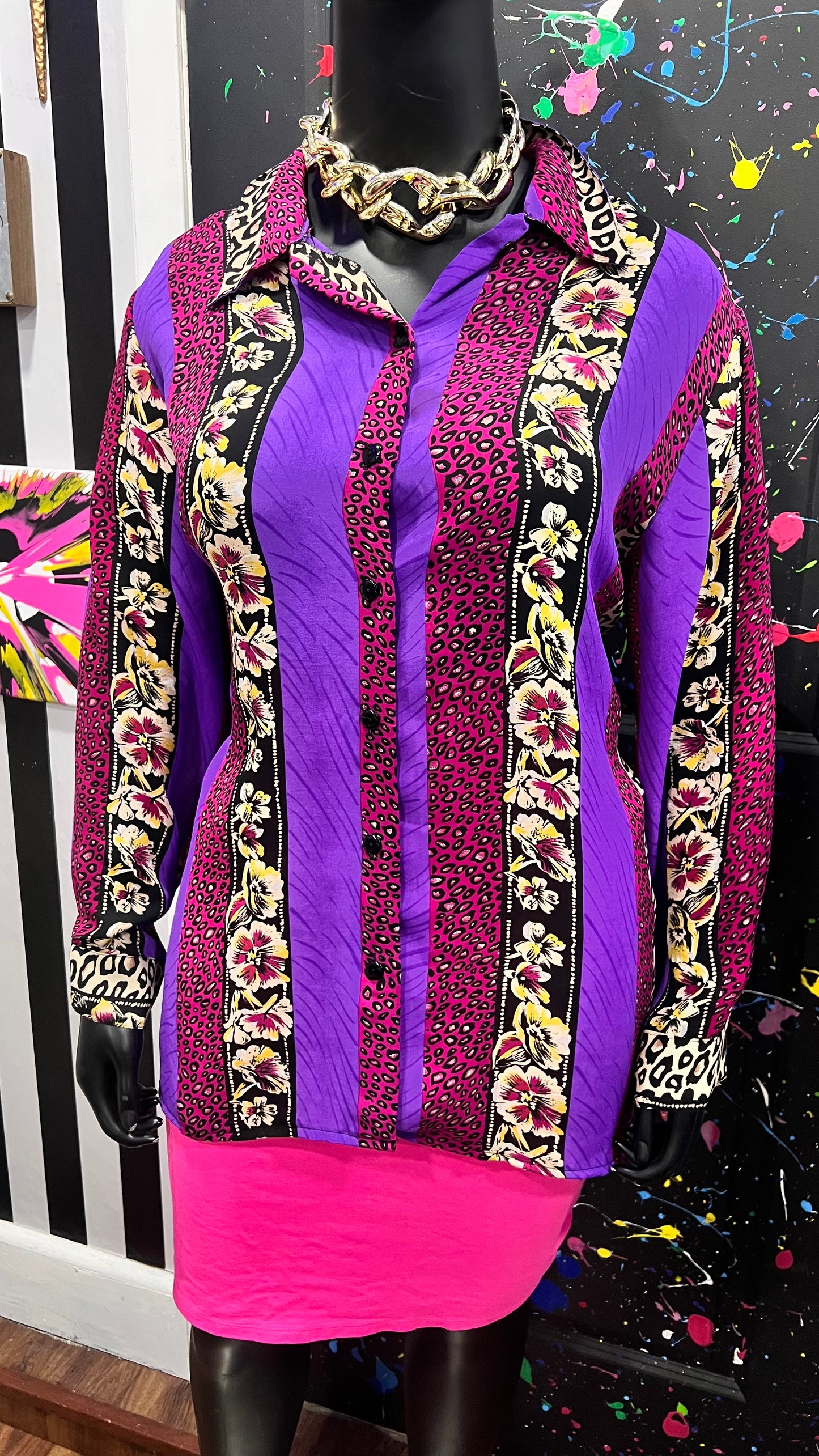 Vintage Semi Sheer Rayon Blouse (20)