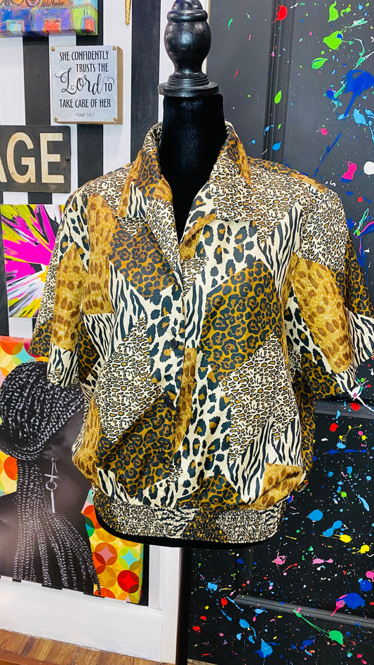 Vintage Animal Print Blouse (14)